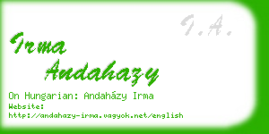 irma andahazy business card